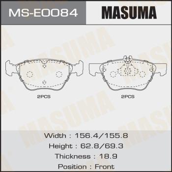 MASUMA MS-E0084 - Kit ganasce freno autozon.pro