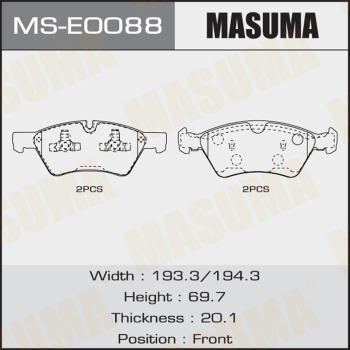 MASUMA MS-E0088 - Kit ganasce freno autozon.pro