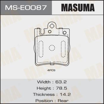 MASUMA MS-E0087 - Kit ganasce freno autozon.pro