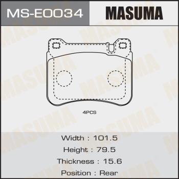 MASUMA MS-E0034 - Kit ganasce freno autozon.pro