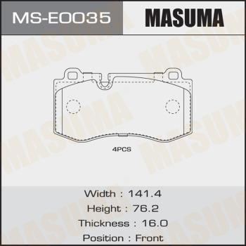 MASUMA MS-E0035 - Kit ganasce freno autozon.pro