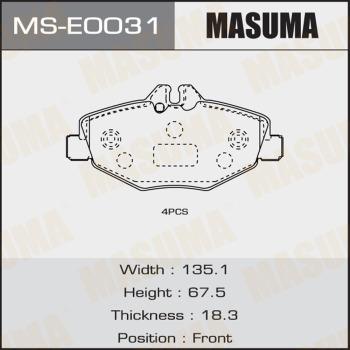 MASUMA MS-E0031 - Kit ganasce freno autozon.pro