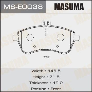 MASUMA MS-E0038 - Kit ganasce freno autozon.pro