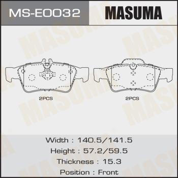 MASUMA MS-E0032 - Kit ganasce freno autozon.pro