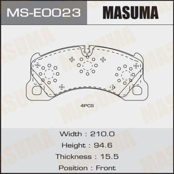 MASUMA MS-E0023 - Kit ganasce freno autozon.pro