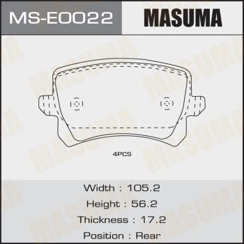 MASUMA MS-E0022 - Kit ganasce freno autozon.pro