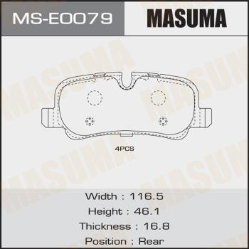 MASUMA MS-E0079 - Kit ganasce freno autozon.pro