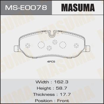 MASUMA MS-E0078 - Kit ganasce freno autozon.pro