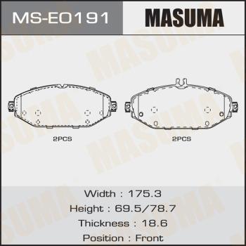 MASUMA MS-E0191 - Kit ganasce freno autozon.pro