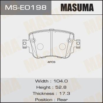 MASUMA MS-E0198 - Kit ganasce freno autozon.pro