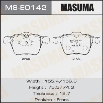 MASUMA MS-E0142 - Kit ganasce freno autozon.pro