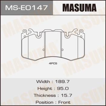 MASUMA MS-E0147 - Kit ganasce freno autozon.pro