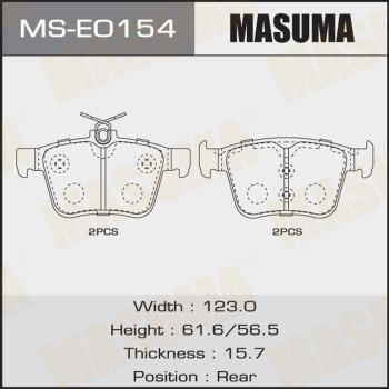 MASUMA MS-E0154 - Kit ganasce freno autozon.pro