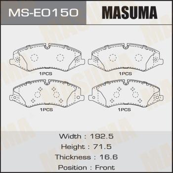 MASUMA MS-E0150 - Kit ganasce freno autozon.pro