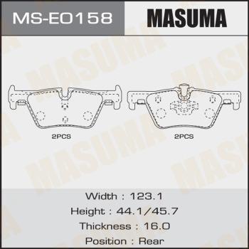 MASUMA MS-E0158 - Kit ganasce freno autozon.pro