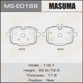 MASUMA MS-E0169 - Kit ganasce freno autozon.pro