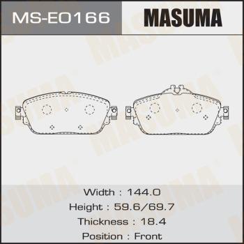 MASUMA MS-E0166 - Kit ganasce freno autozon.pro