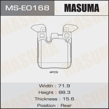 MASUMA MS-E0168 - Kit ganasce freno autozon.pro