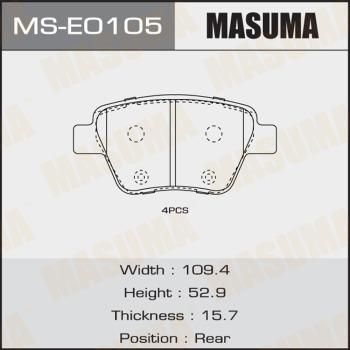 MASUMA MS-E0105 - Kit ganasce freno autozon.pro