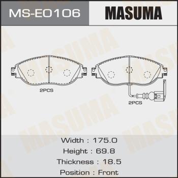 MASUMA MS-E0106 - Kit ganasce freno autozon.pro