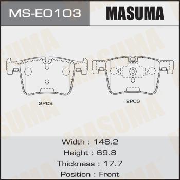 MASUMA MS-E0103 - Kit ganasce freno autozon.pro