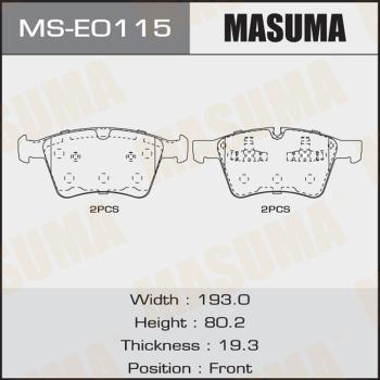 MASUMA MS-E0115 - Kit ganasce freno autozon.pro