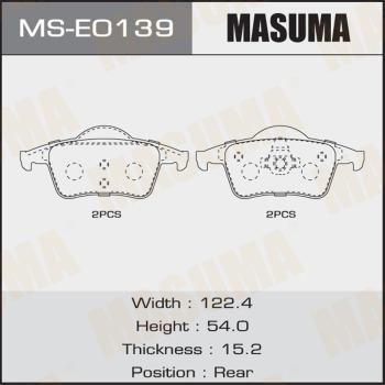 MASUMA MS-E0139 - Kit ganasce freno autozon.pro