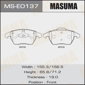 MASUMA MS-E0137 - Kit ganasce freno autozon.pro