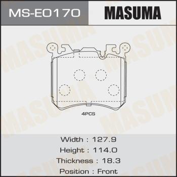 MASUMA MS-E0170 - Kit ganasce freno autozon.pro