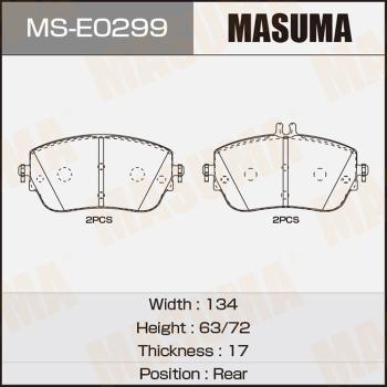 MASUMA MS-E0299 - Kit ganasce freno autozon.pro