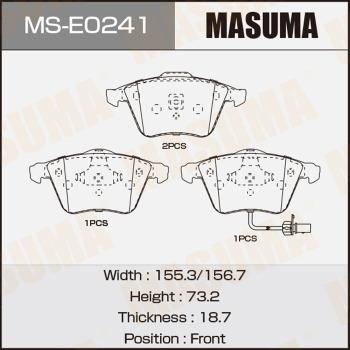 MASUMA MS-E0241 - Kit ganasce freno autozon.pro