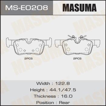 MASUMA MS-E0208 - Kit ganasce freno autozon.pro