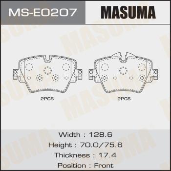 MASUMA MS-E0207 - Kit ganasce freno autozon.pro