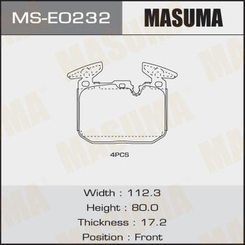 MASUMA MS-E0232 - Kit ganasce freno autozon.pro