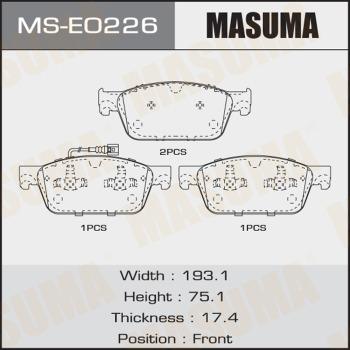 MASUMA MS-E0226 - Kit ganasce freno autozon.pro