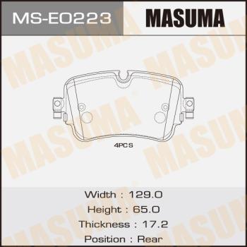 MASUMA MS-E0223 - Kit ganasce freno autozon.pro