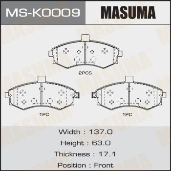 MASUMA MS-K0009 - Kit ganasce freno autozon.pro