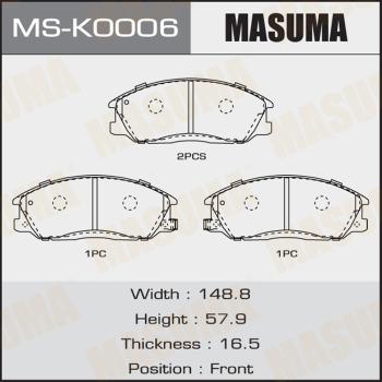 MASUMA MS-K0006 - Kit ganasce freno autozon.pro