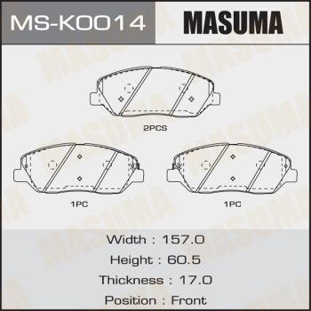 MASUMA MS-K0014 - Kit ganasce freno autozon.pro