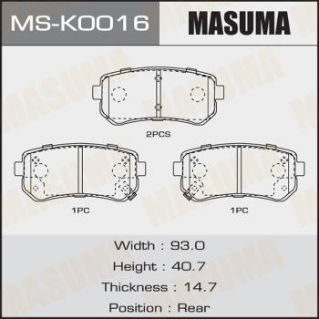 MASUMA MS-K0016 - Kit ganasce freno autozon.pro