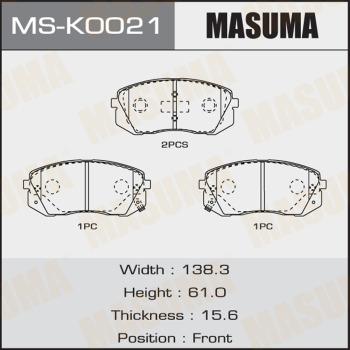 MASUMA MS-K0021 - Kit ganasce freno autozon.pro