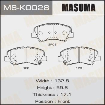 MASUMA MS-K0028 - Kit ganasce freno autozon.pro