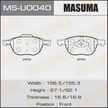 MASUMA MS-U0040 - Kit ganasce freno autozon.pro