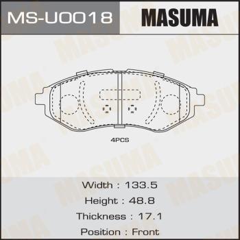 MASUMA MS-U0018 - Kit ganasce freno autozon.pro