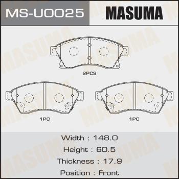 MASUMA MS-U0025 - Kit ganasce freno autozon.pro