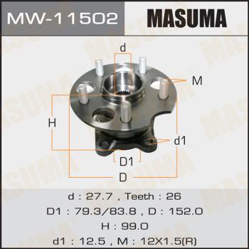 MASUMA MW-11502 - Mozzo ruota autozon.pro