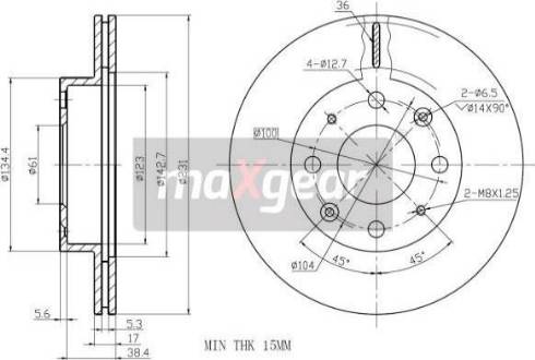 Maxgear 19-0926 - Discofreno autozon.pro