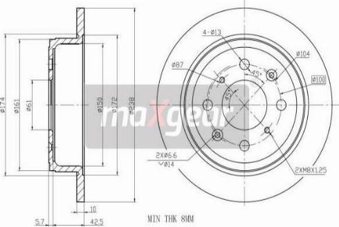 Maxgear 19-0921MAX - Discofreno autozon.pro