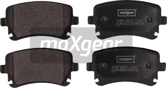 Maxgear 19-0497 - Kit pastiglie freno, Freno a disco autozon.pro