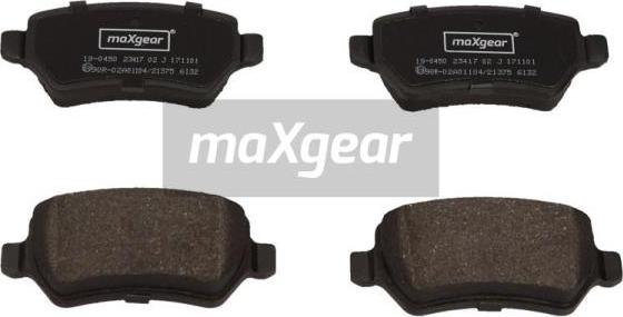 Maxgear 19-0450 - Kit pastiglie freno, Freno a disco autozon.pro